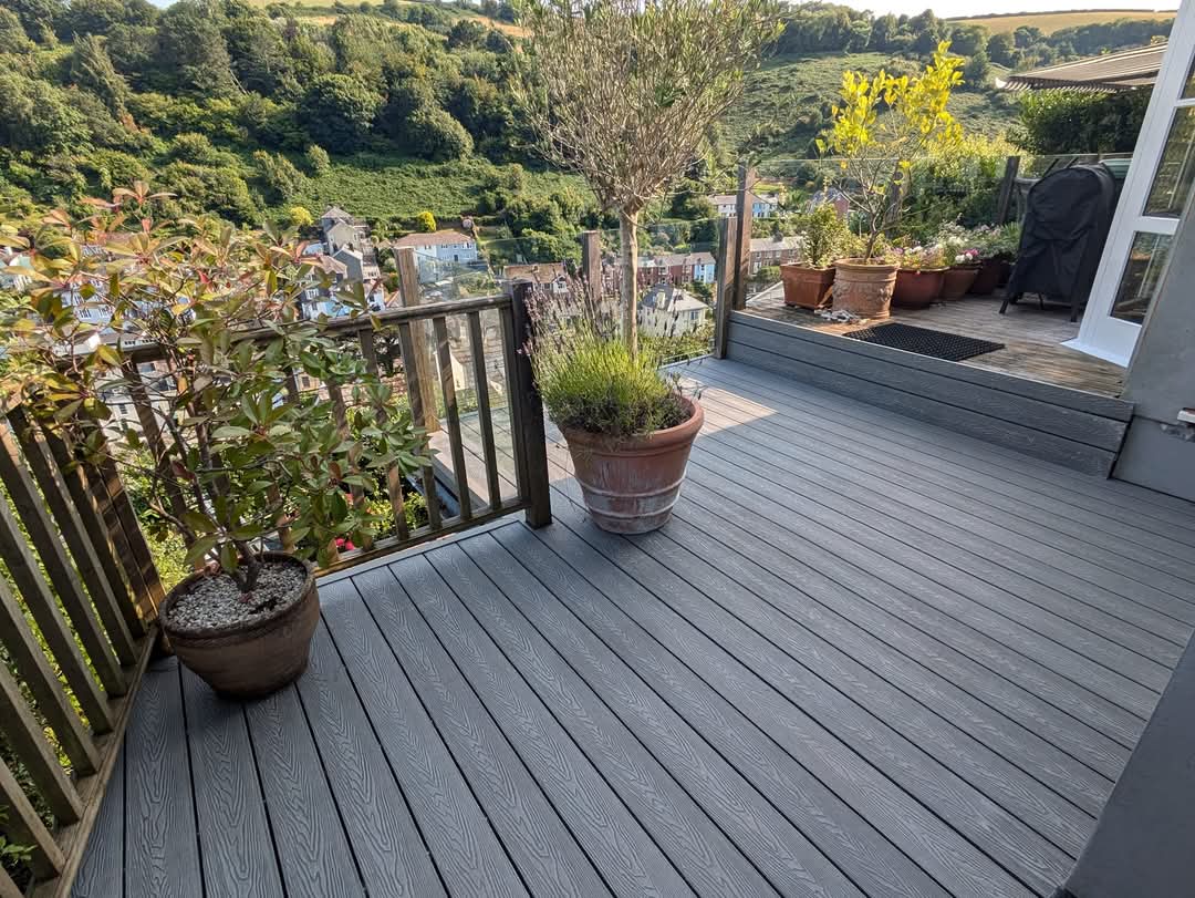 Composite decking overlooking Dartmouth